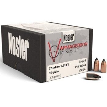Nosler .224 / 22 35 Grain Varmageddon Flat Base Tipped (250)