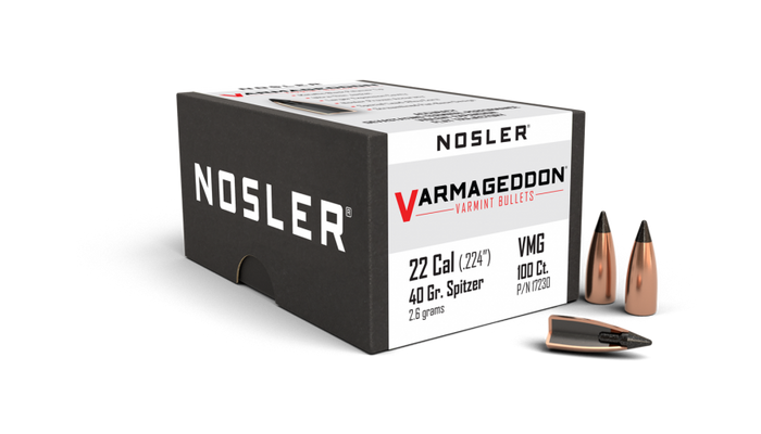 Nosler .224 Diameter 40 Grain Polymer Tip Varmageddon Bullets