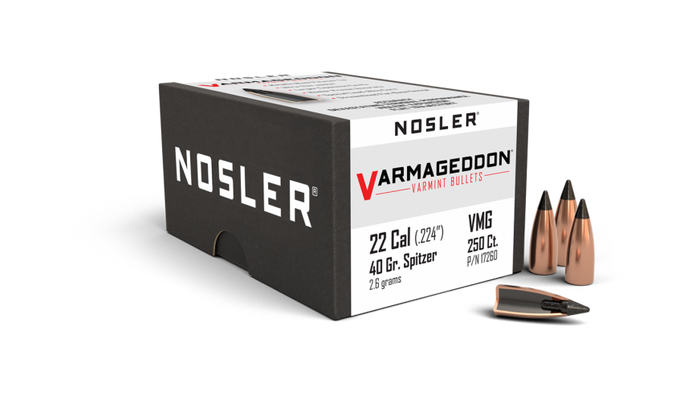 Nosler .224 Diameter 40 Grain Polymer Tip Varmageddon Bullets