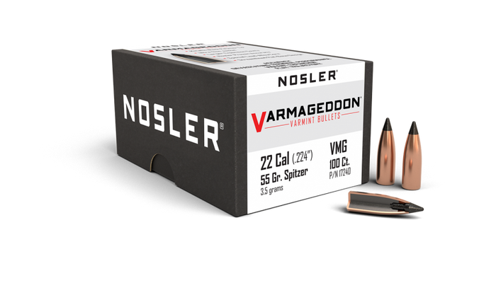 Nosler .224 Diameter 55 Grain Polymer Tip Varmageddon Bullets