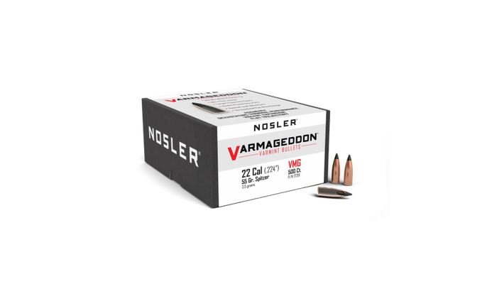 Nosler .224 Diameter 55 Grain Polymer Tip Varmageddon Bullets
