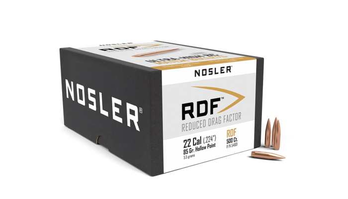 Nosler .224 Diameter 85 Grain Boat Tail Hollow Point RDF Bullets