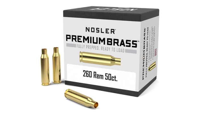 Nosler 260 Remington Brass 50 Count