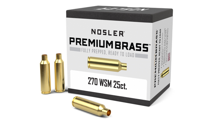 Nosler 270 Winchester Short Magnum (WSM) Brass 25 Count