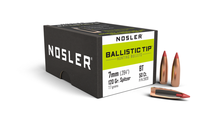 Nosler .284 Diameter 120 Grain Polymer Tip Ballistic Tip 50 Count Bullets