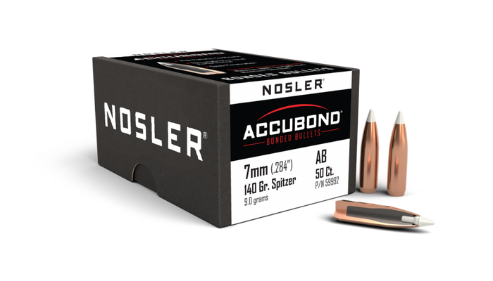 Nosler .284 Diameter 140 Grain Polymer Tip AccuBond 50 Count Bullets