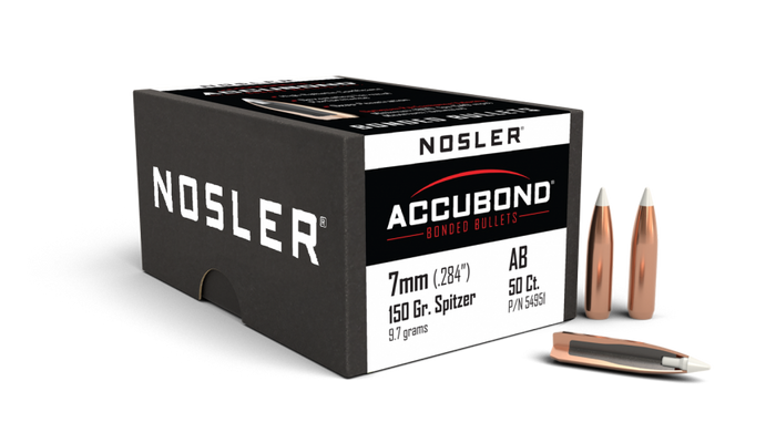 Nosler .284 Diameter 150 Grain Polymer Tip AccuBond 50 Count Bullets