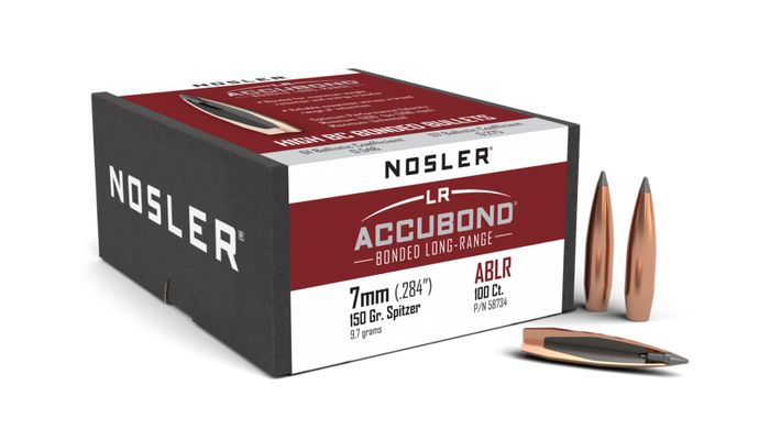 Nosler .284 Diameter 150 Grain Polymer Tip AccuBond Long Range 100 Count Bullets