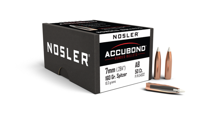 Nosler .284 Diameter 160 Grain Polymer Tip AccuBond 50 Count Bullets