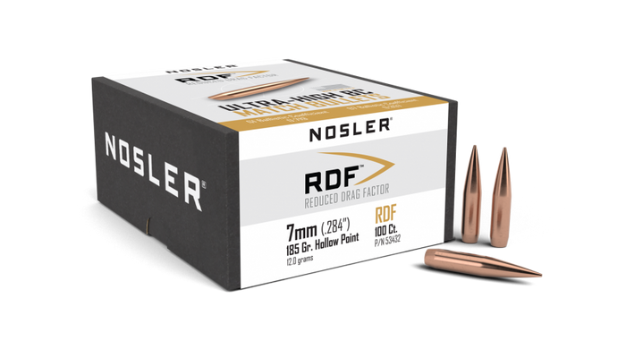 Nosler .284 Diameter 185 Grain Boat Tail Hollow Point RDF Bullets