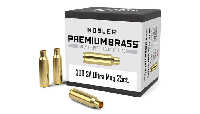 Nosler 300 Remington Short Action Ultra Mag (SAUM) Brass 25 Count