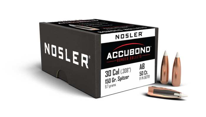 Nosler .308 Diameter 150 Grain Polymer Tip AccuBond 50 Count Bullets