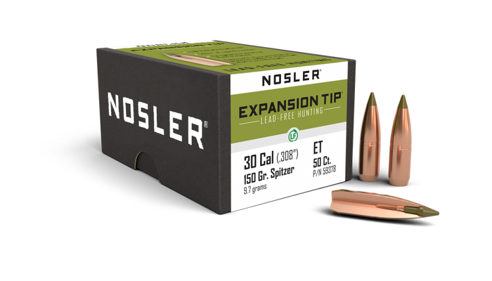 Nosler .308 Diameter 150 Grain Polymer Tip E-Tip 50 Count Bullets