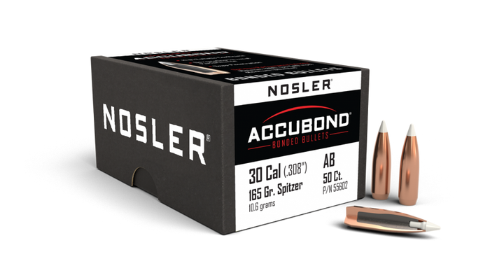 Nosler .308 Diameter 165 Grain Polymer Tip AccuBond 50 Count Bullets