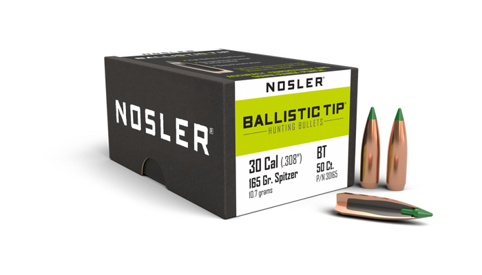 Nosler .308 Diameter 165 Grain Polymer Tip Ballistic Tip 50 Count Bullets