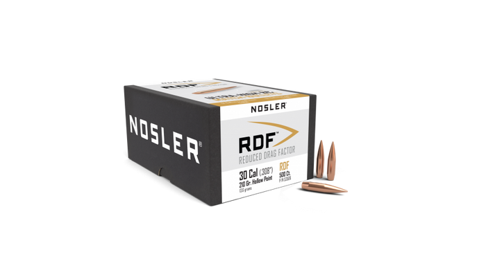 Nosler .308 Diameter 210 Grain Boat Tail Hollow Point RDF Bullets