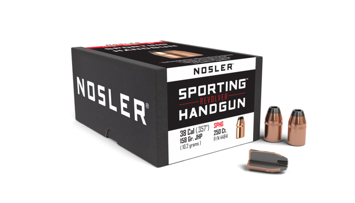 Nosler .357 Diameter 158 Grain Jacketed Hollow Point 250 Count Bullets (38 Special, 357 Magnum)
