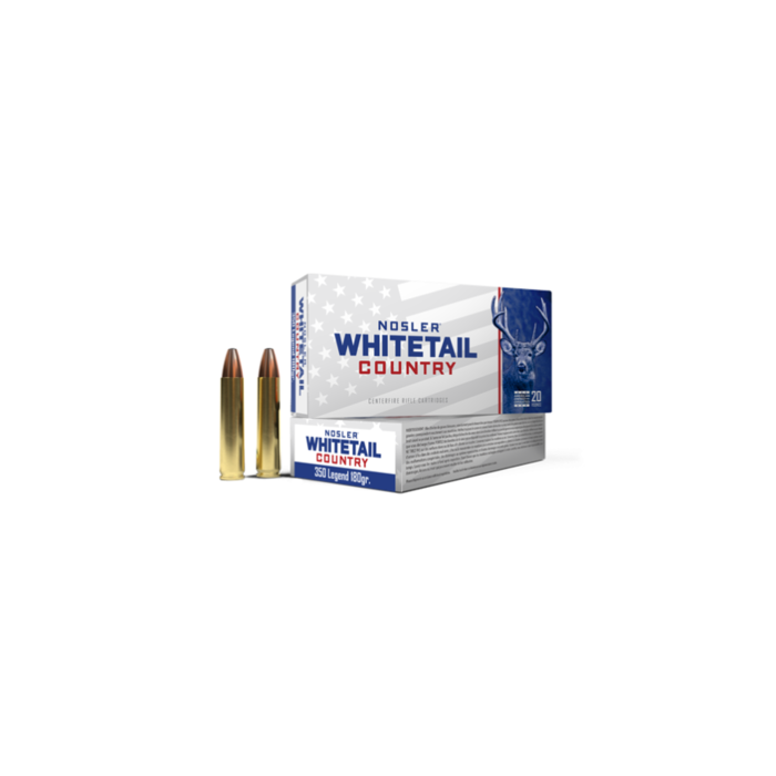Nosler Ammunition 350 Legend 180 Grain Straight-Wall Jacketed Soft Point 20 Count