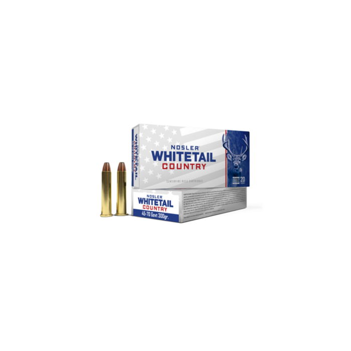Nosler Ammunition 45-70 Government 300 Grain Straight-Wall Jacketed Soft Point 20 Count