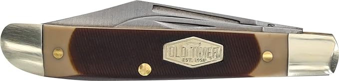 Old Timer Dog Leg Jack 2 Blade Folding Knife 2.3" Clip Point