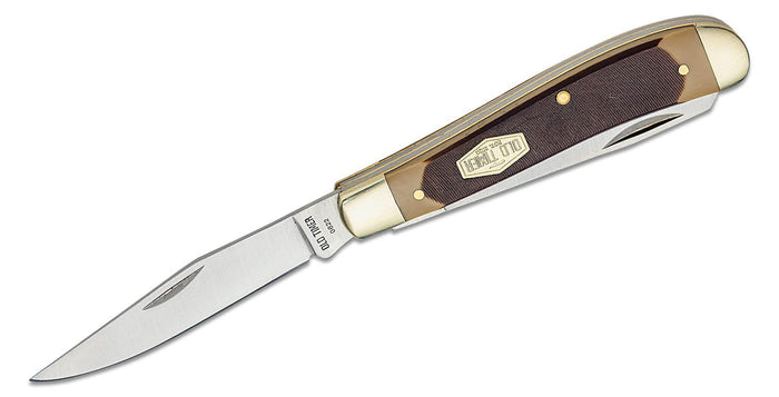 Old Timer Gunstock Trapper 2 Blade Folding Knife 3" Clip, Spey Point