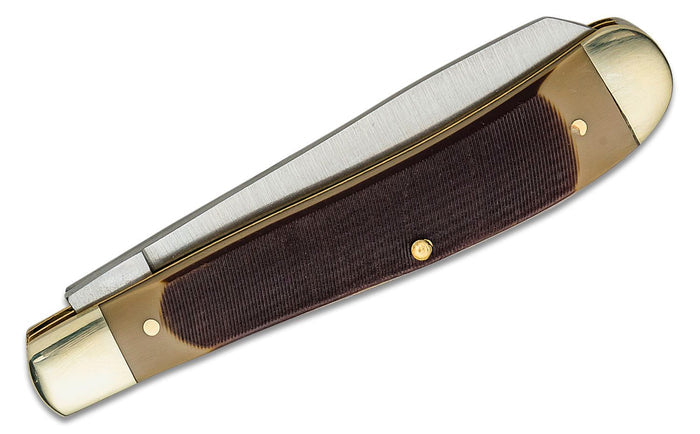 Old Timer Gunstock Trapper 2 Blade Folding Knife 3" Clip, Spey Point