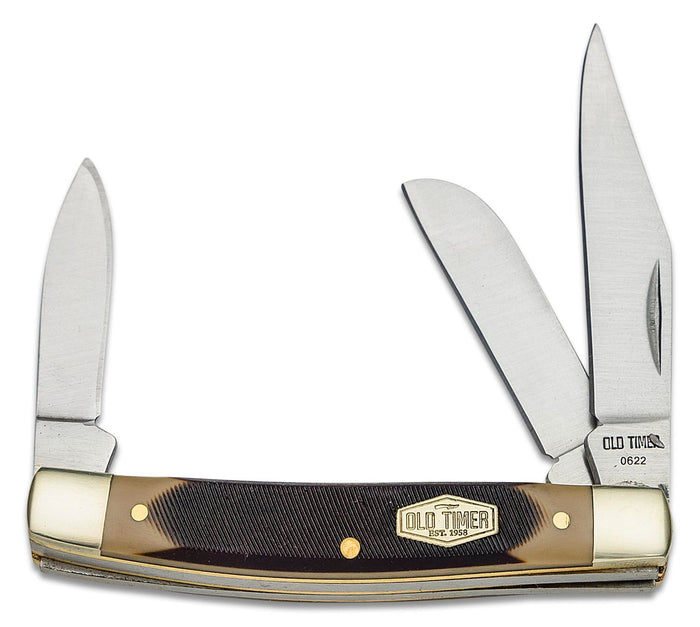 Old Timer Middleman 3 Blade Folding Knife 2.4" Clip Point