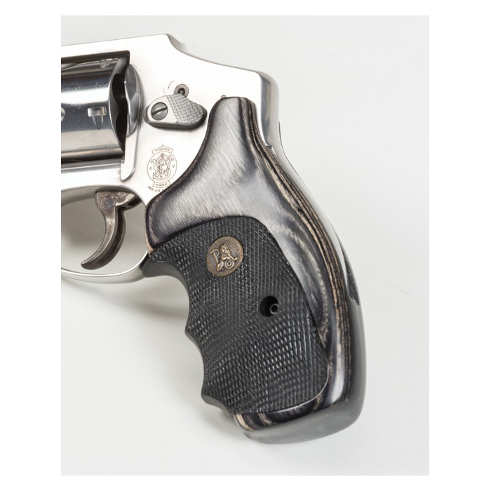 Pachmayr American Legend Series Grips S&W N Frame Wood Laminate Charcoal Silvertone