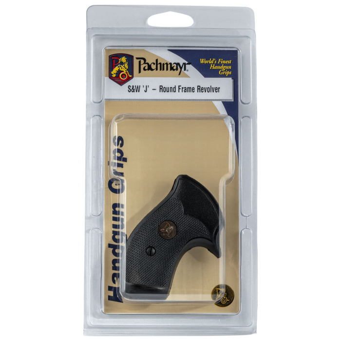 Pachmayr Compac Professional Round Butt Grips S&W 30 J-Frame, 31 J-Frame Rubber Black