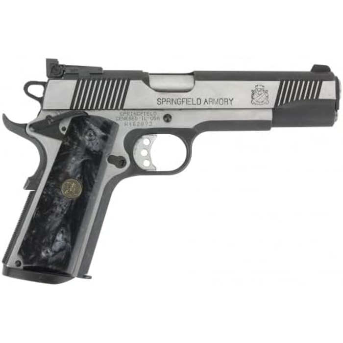 Pachmayr Custom Series Grips 1911 Commander, 1911 Government Brilliant Pearl Black Smooth