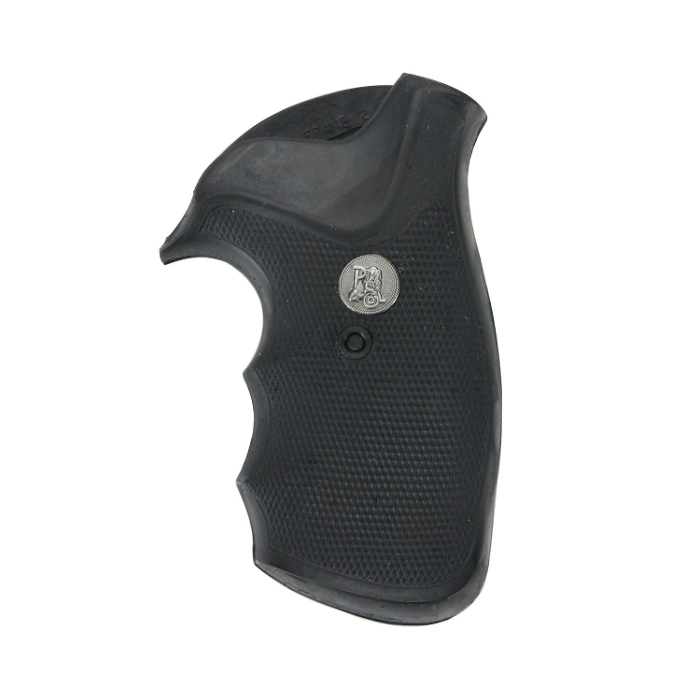 Pachmayr Gripper Decelerator Square Butt Grips with Finger Grooves S&W 20 N-Frame, 21 N-Frame Rubber Black