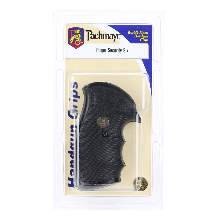 Pachmayr Gripper Grips with Finger Grooves Ruger Security Six, Service Six Rubber Black