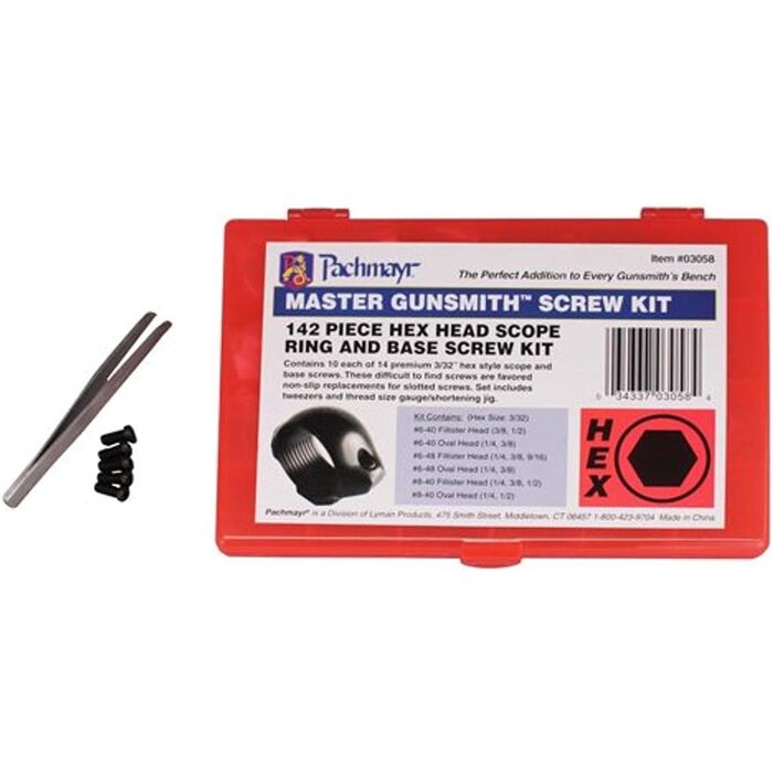 Pachmayr Master Gunsmith 142-Piece Hex Head Scope Ring and Base Screw Kit