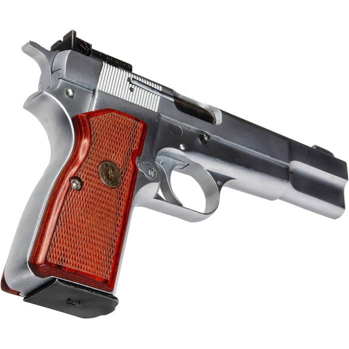 Pachmayr Renegade Grips Browning Hi-Power Wood Laminate Rosewood Checkered