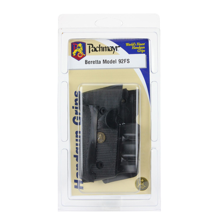 Pachmayr Signature Grips with Finger Grooves Beretta 92FS, 96 Rubber Black
