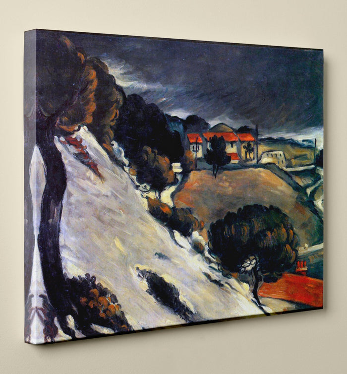 Paul Cézanne's "L'Estaque, Melting Snow" (11" x 14") - Canvas Wrap Print