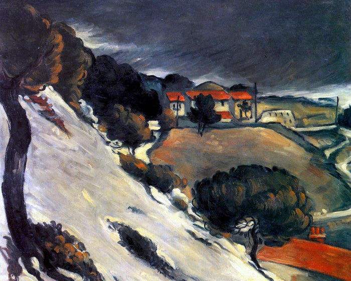 Paul Cézanne's "L'Estaque, Melting Snow" (11" x 14") - Canvas Wrap Print