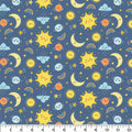 Pillowcase - Sun & Moon Blue Flannel