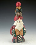 Pinecone Tall Hat Santa Carving by Dave Francis