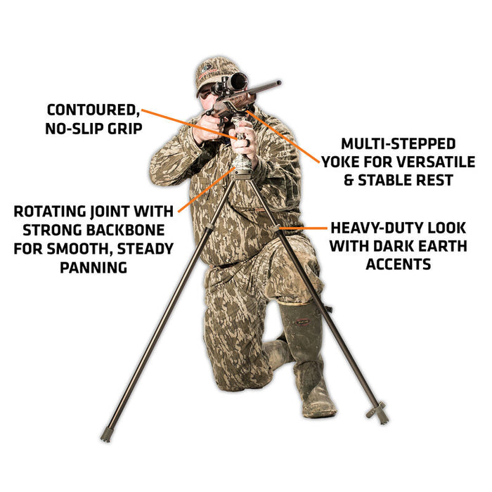 Primos Gen 3 Bipod Shooting Stick 24"  - 62" 7075 Aluminum Ground Swat Camo