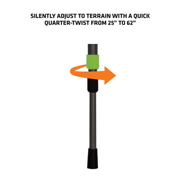 Primos Pole Cat Tall Monopod Shooting Stick 25"  - 62" ‎Aluminum Black