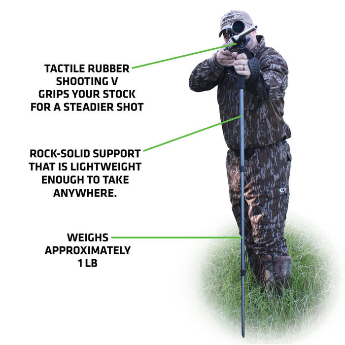 Primos Pole Cat Tall Monopod Shooting Stick 25"  - 62" ‎Aluminum Black