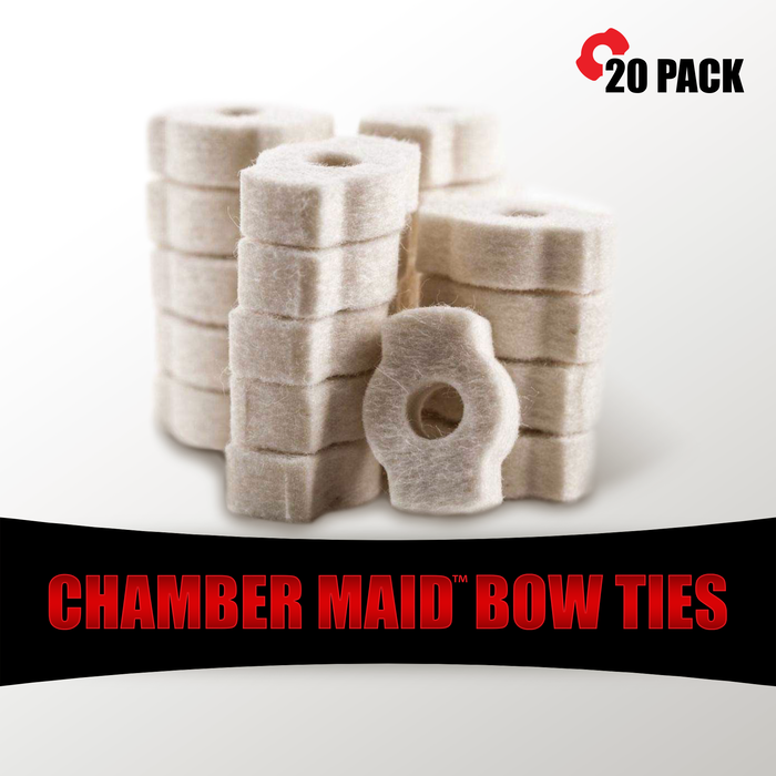 Pro-Shot Chamber Maid Bow Tie (Bolt Action Rifle) Felt Cleaning Swabs Pack of 20