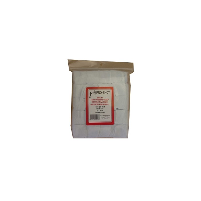 Pro-Shot Cotton Flannel Cleaning Patches 243 - 284 Caliber 1-3/8" Pack of 1000