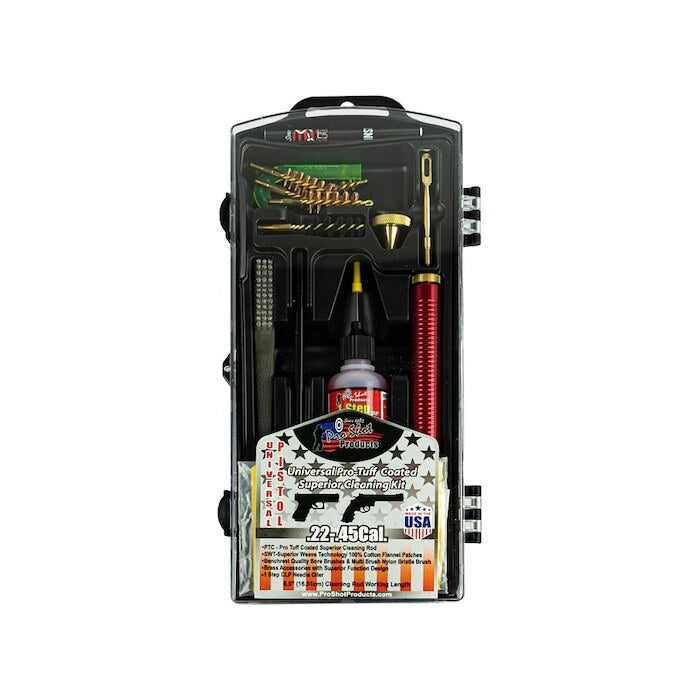 Pro-Shot Multi-Caliber Classic Pistol Cleaning Kit 22 - 45 Caliber