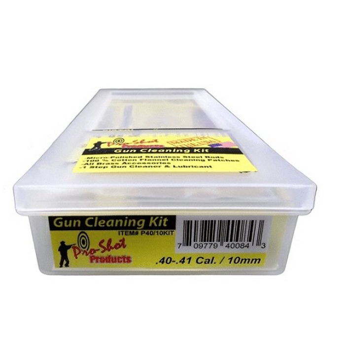 Pro-Shot Pistol Cleaning Kit 40 Caliber, 10mm