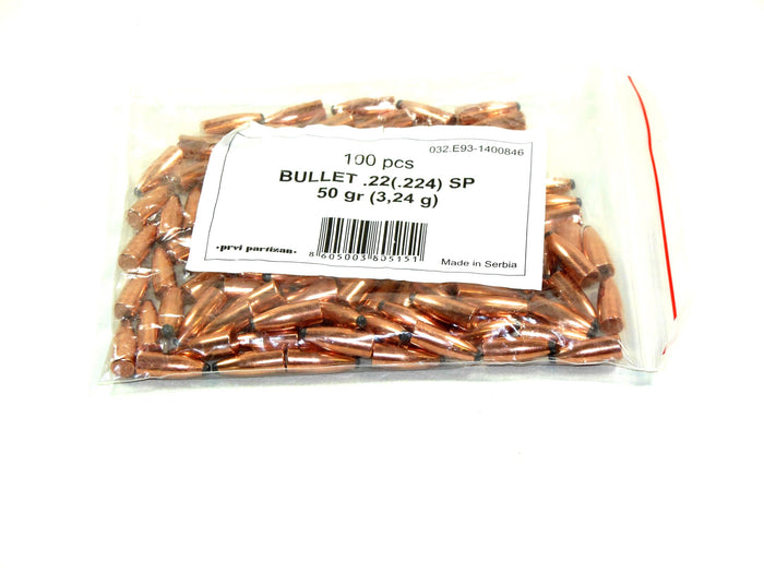 Prvi .224 / 22 50 Grain Soft Point (100)