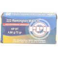 Prvi Ammo 223 Rem 75 Grain Hollow Point Boat Tail Match (20)