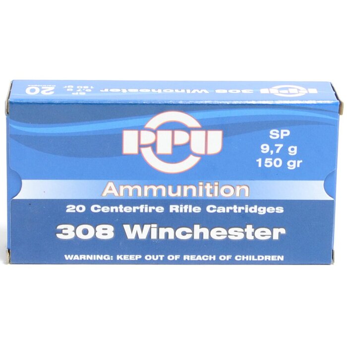 Prvi Partizan Ammunition 308 Winchester 150 Grain Soft Point 20 Count