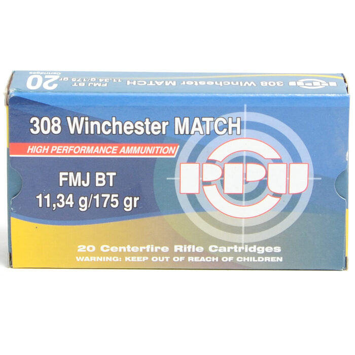 Prvi Partizan Ammunition 308 Winchester 175 Grain Full Metal Jacket 20 Count